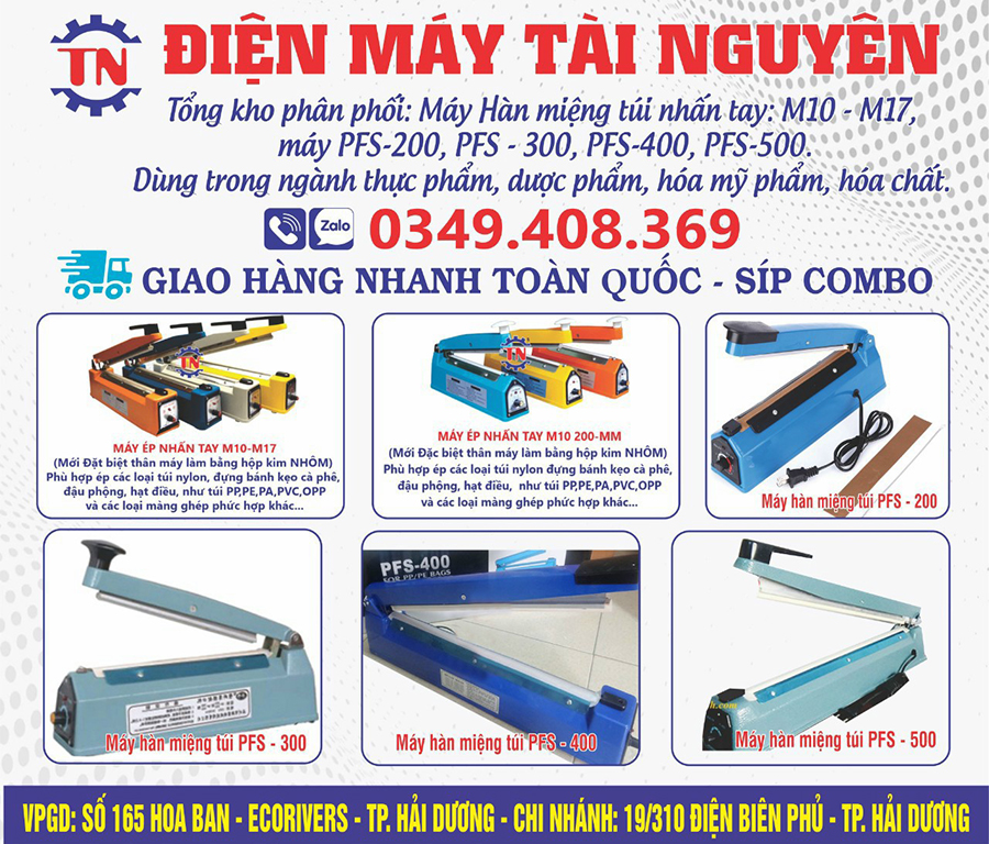 Máy hàn miệng túi nhấn tay: M10-M17