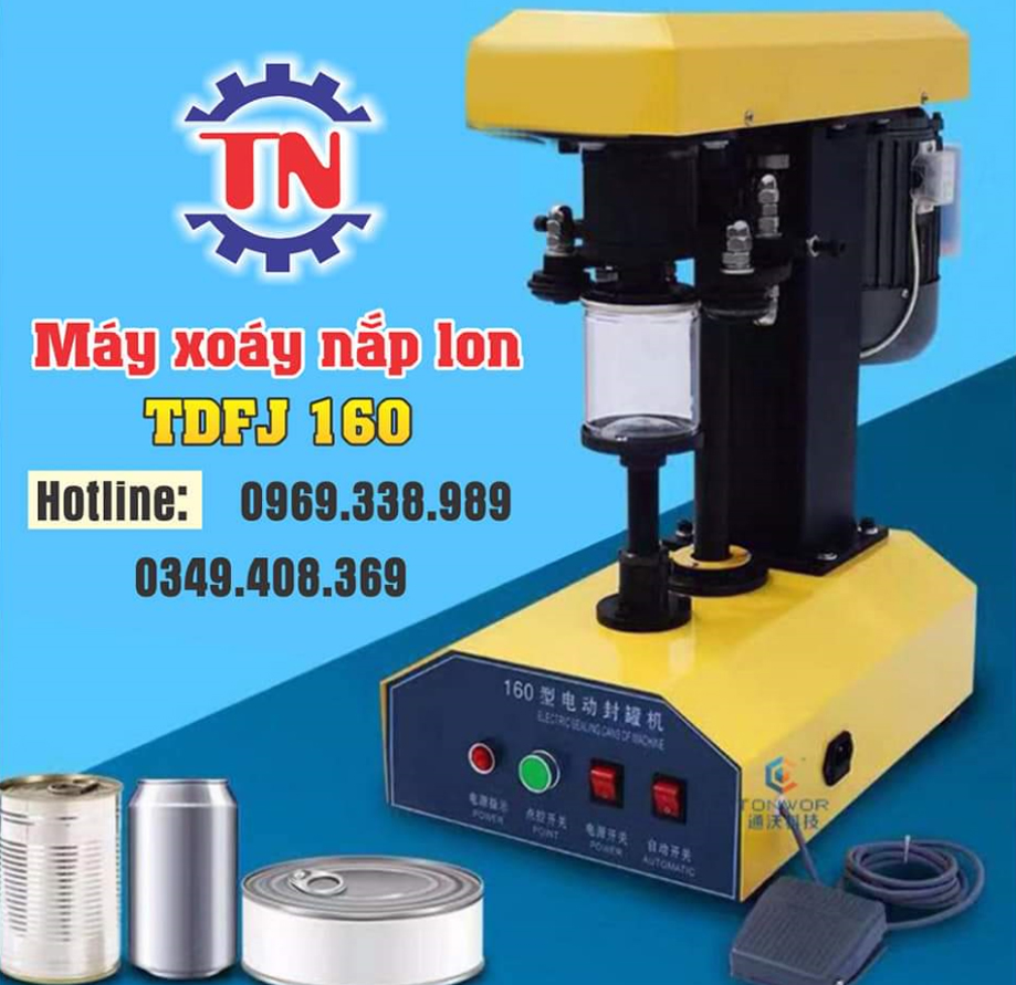 Máy xoáy nắp lon TDFJ 160