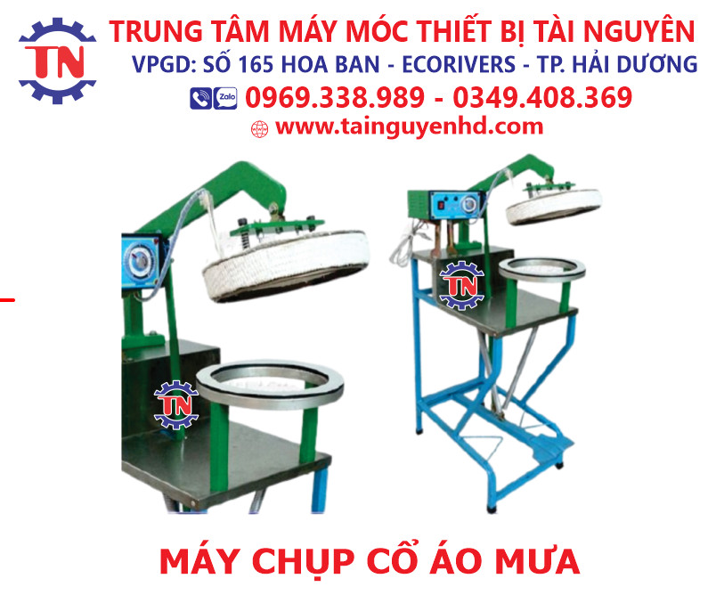 Máy chụp cổ áo mưa